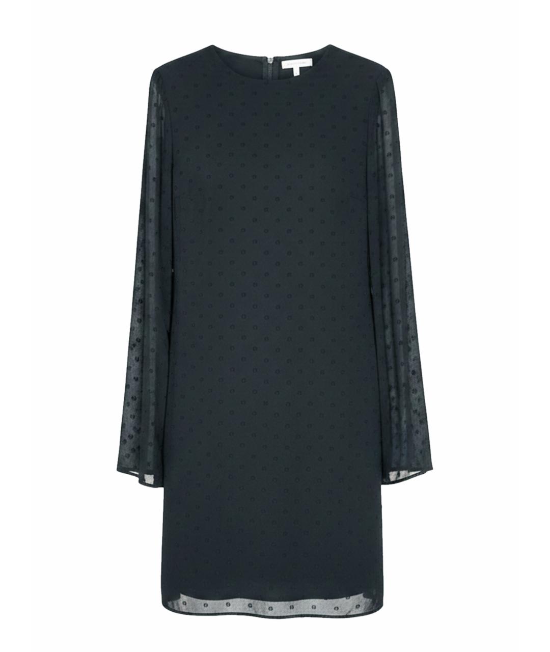 SAINT LAURENT Черное шелковое коктейльное платье, фото 1