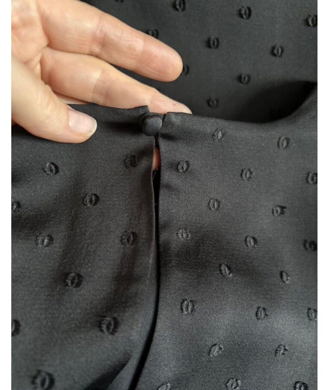 SAINT LAURENT Черное шелковое коктейльное платье, фото 5