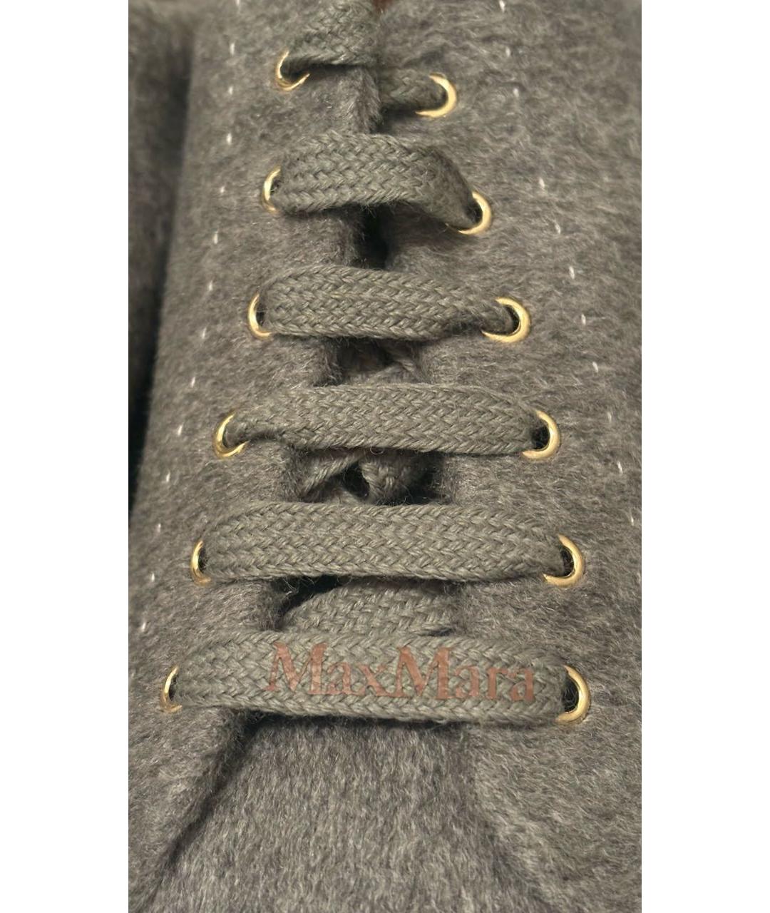 MAX MARA Серые текстильные кроссовки, фото 4