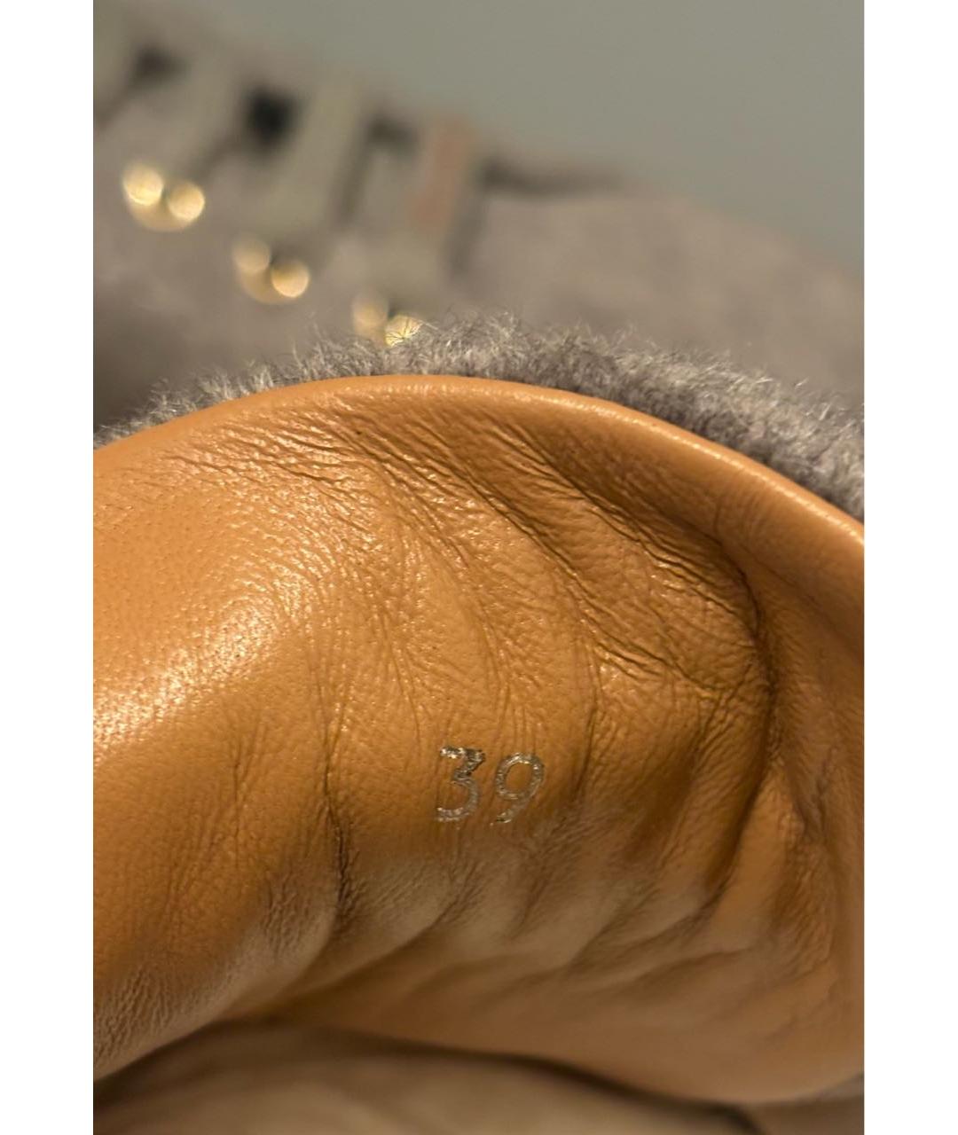 MAX MARA Серые текстильные кроссовки, фото 7