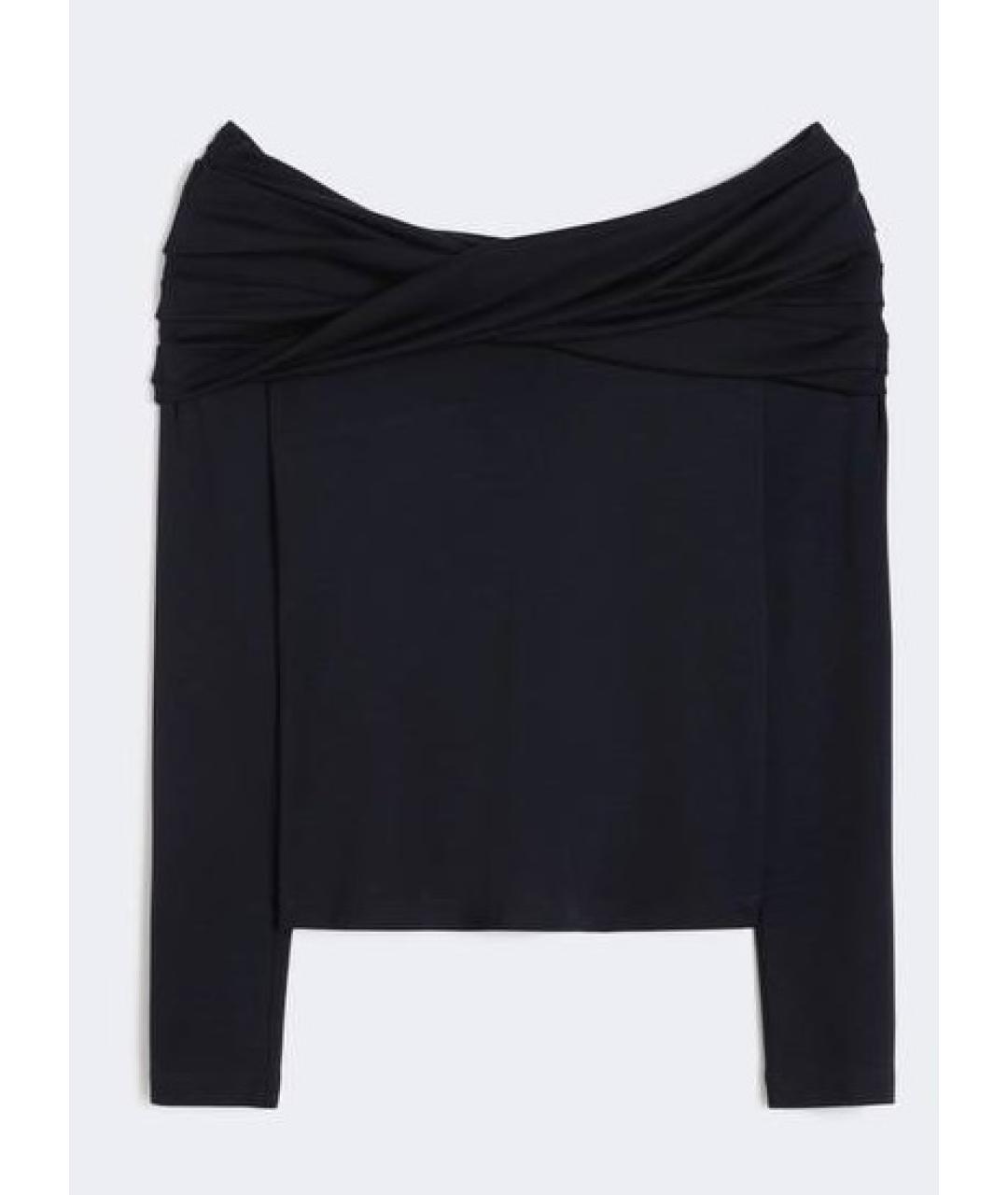 MAX MARA Темно-синяя шерстяная водолазка, фото 9