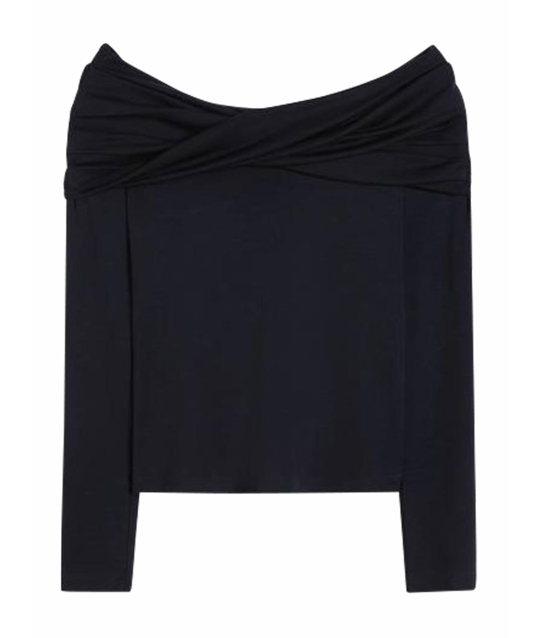 MAX MARA Темно-синяя шерстяная водолазка, фото 1