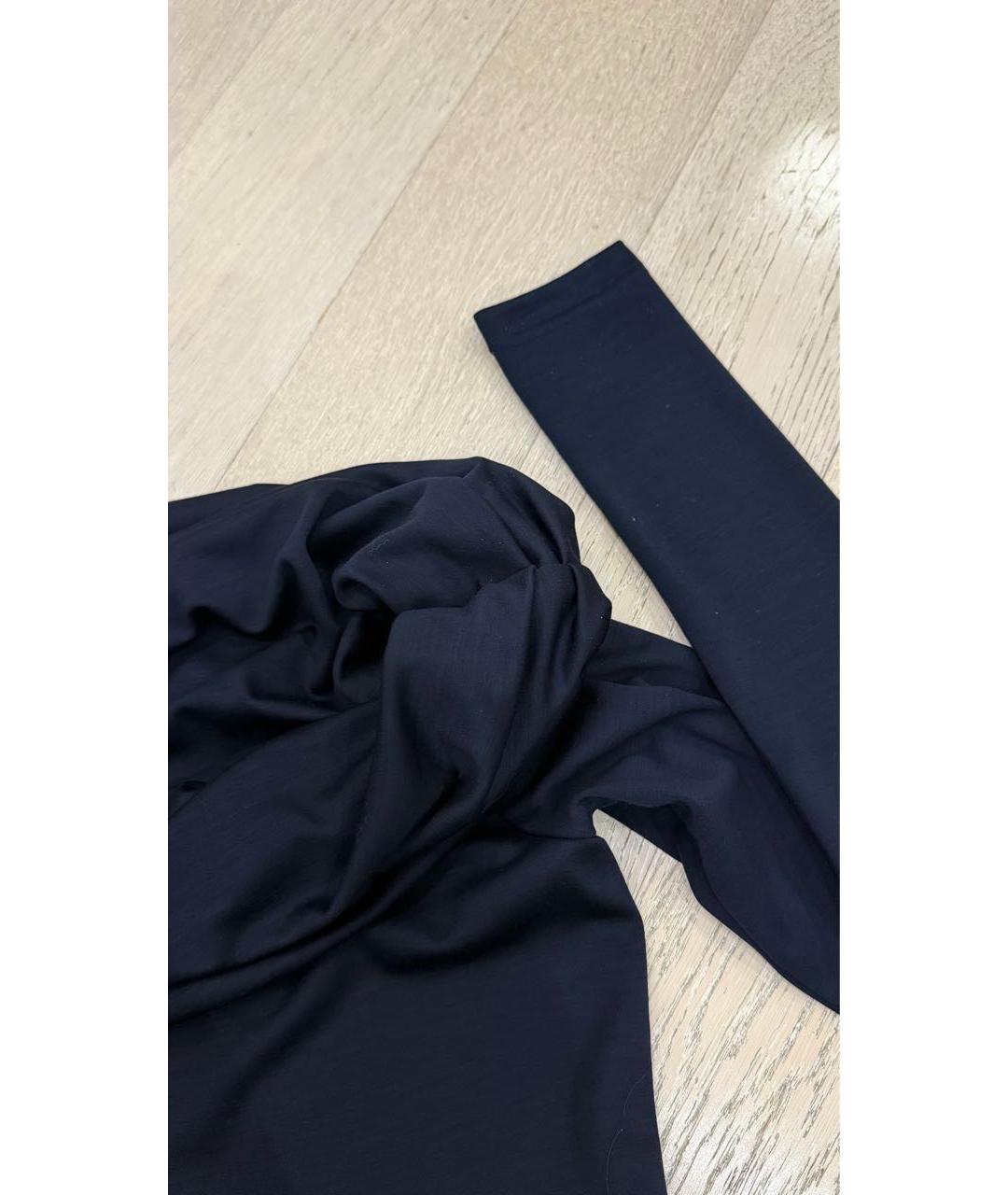 MAX MARA Темно-синяя шерстяная водолазка, фото 4