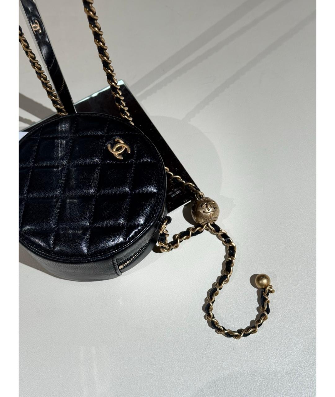 CHANEL Черная кожаная сумка через плечо, фото 4