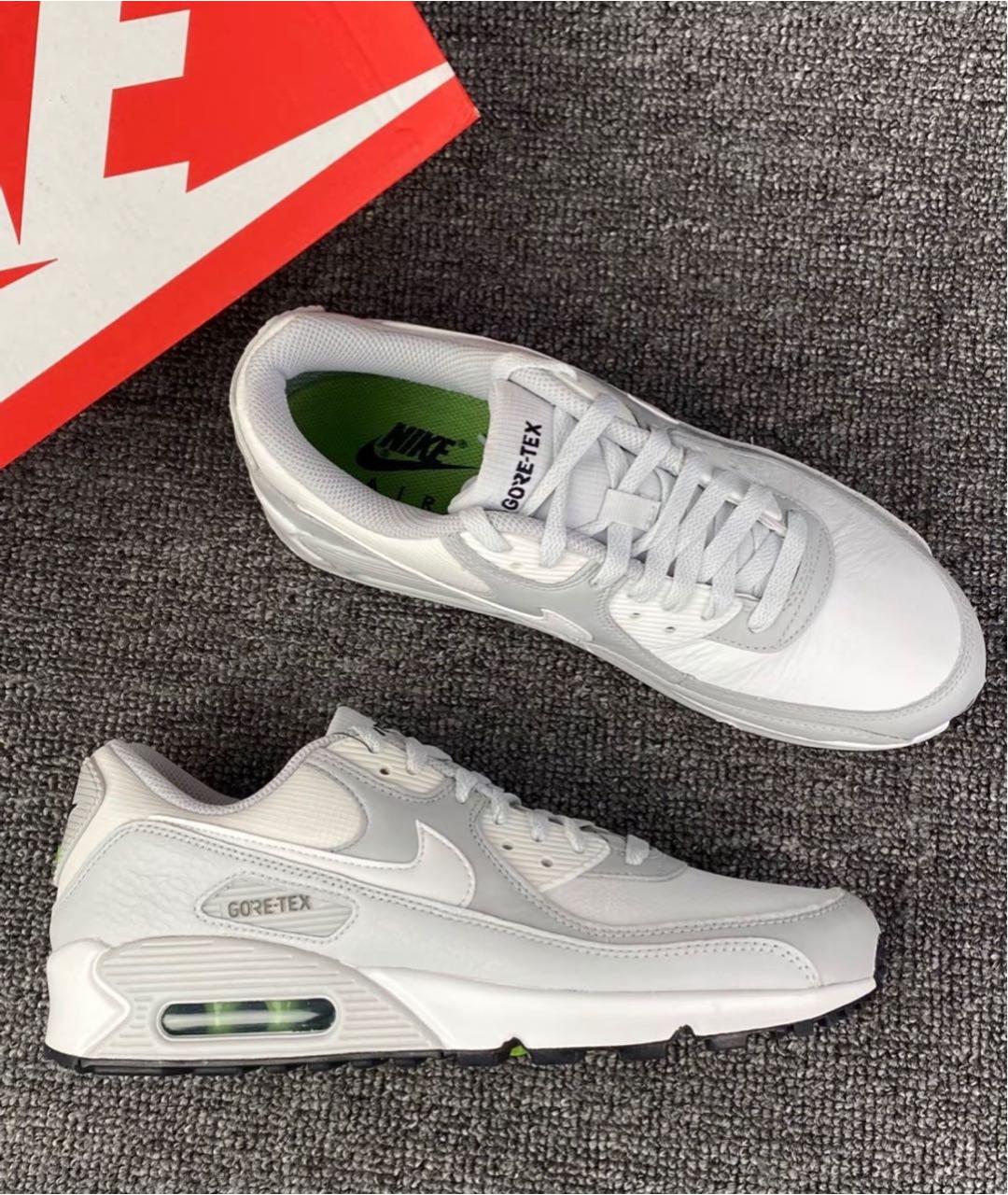 NIKE Серые кожаные низкие кроссовки / кеды, фото 2