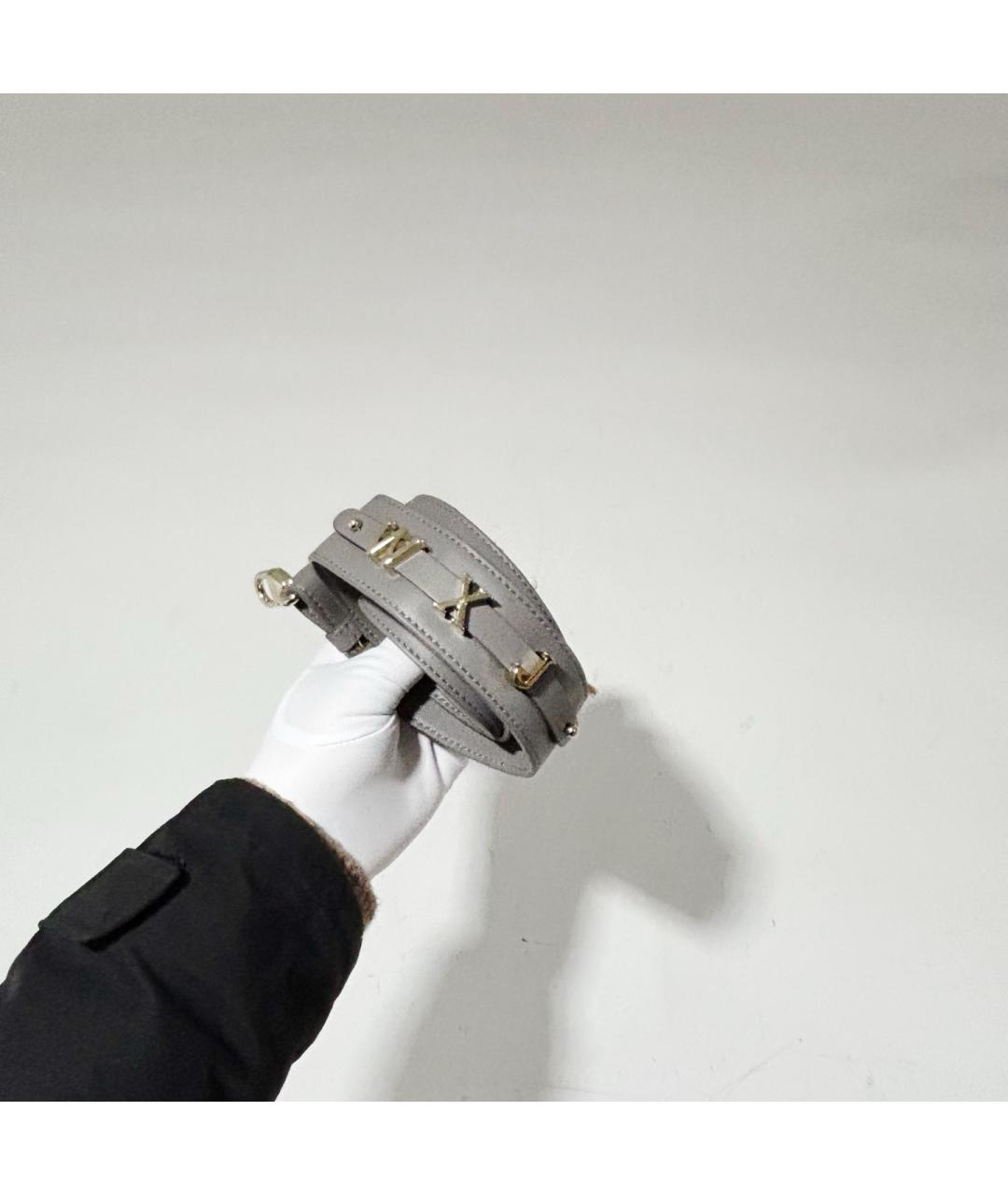 CHRISTIAN DIOR Серая кожаная сумка с короткими ручками, фото 4