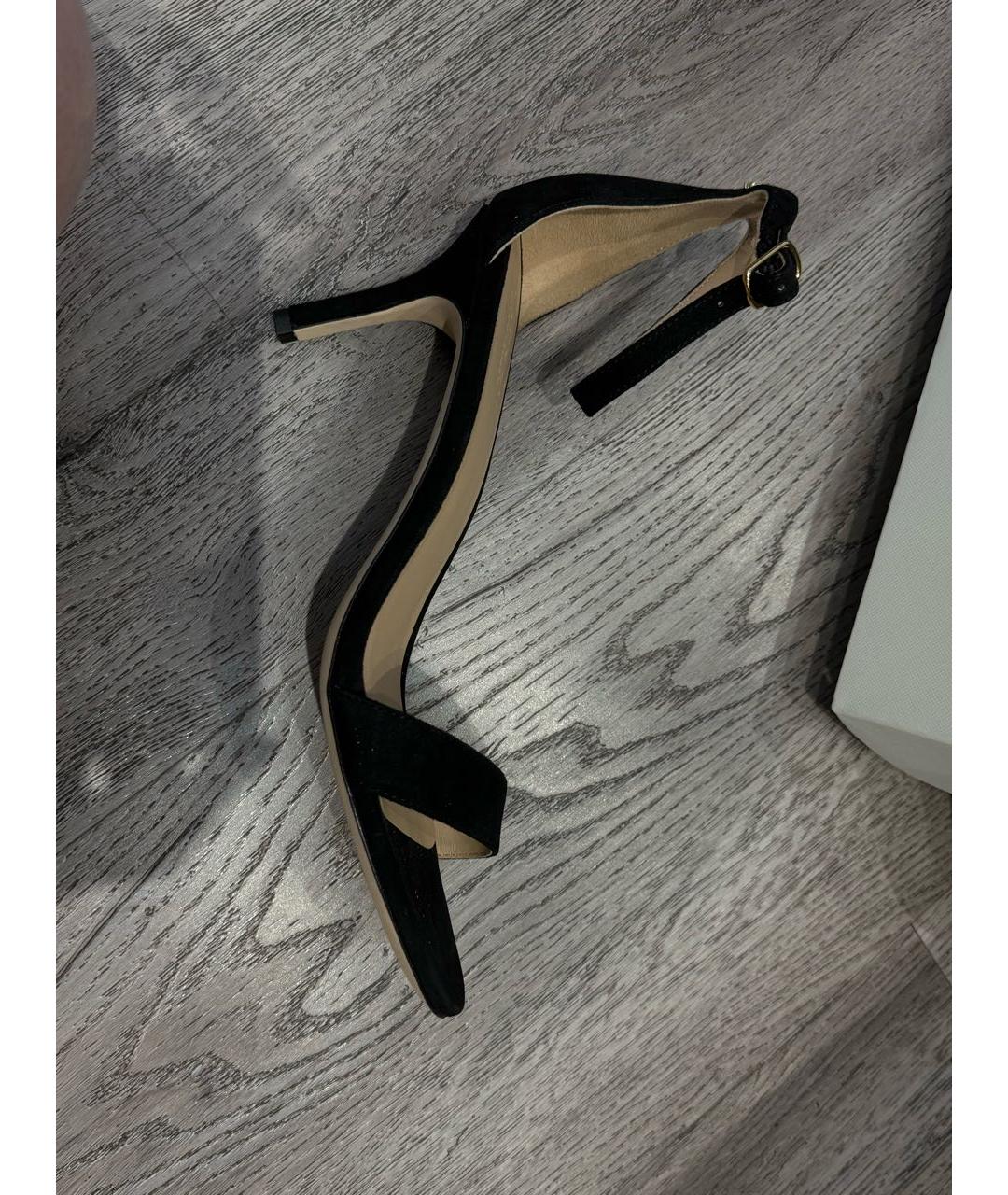 RALPH LAUREN Черные замшевые босоножки, фото 7