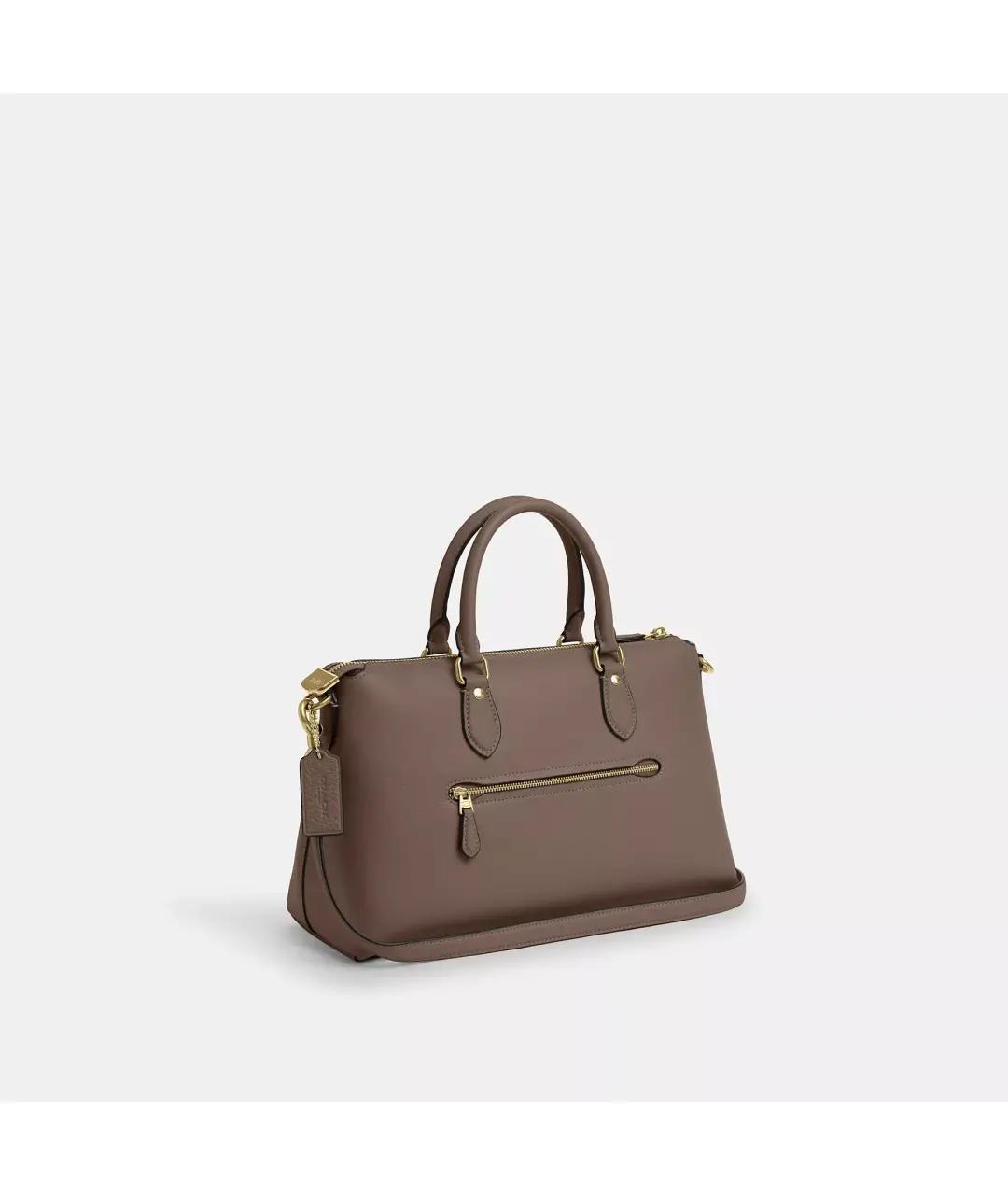 COACH Серая кожаная сумка тоут, фото 2