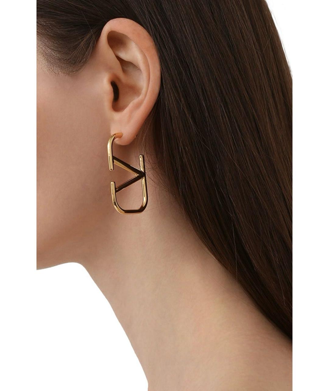 VALENTINO Золотые латунные серьги, фото 3