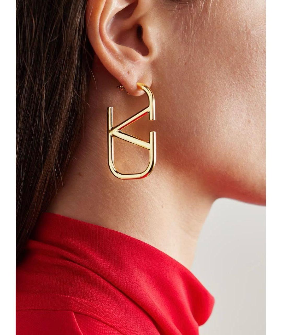 VALENTINO Золотые латунные серьги, фото 4