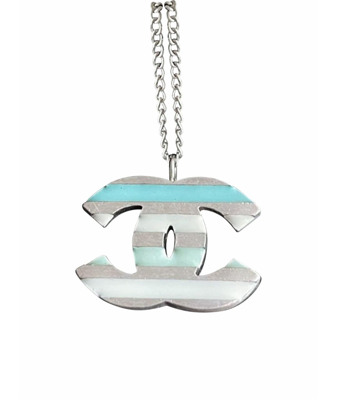 CHANEL Бирюзовый металлический кулон, фото 1