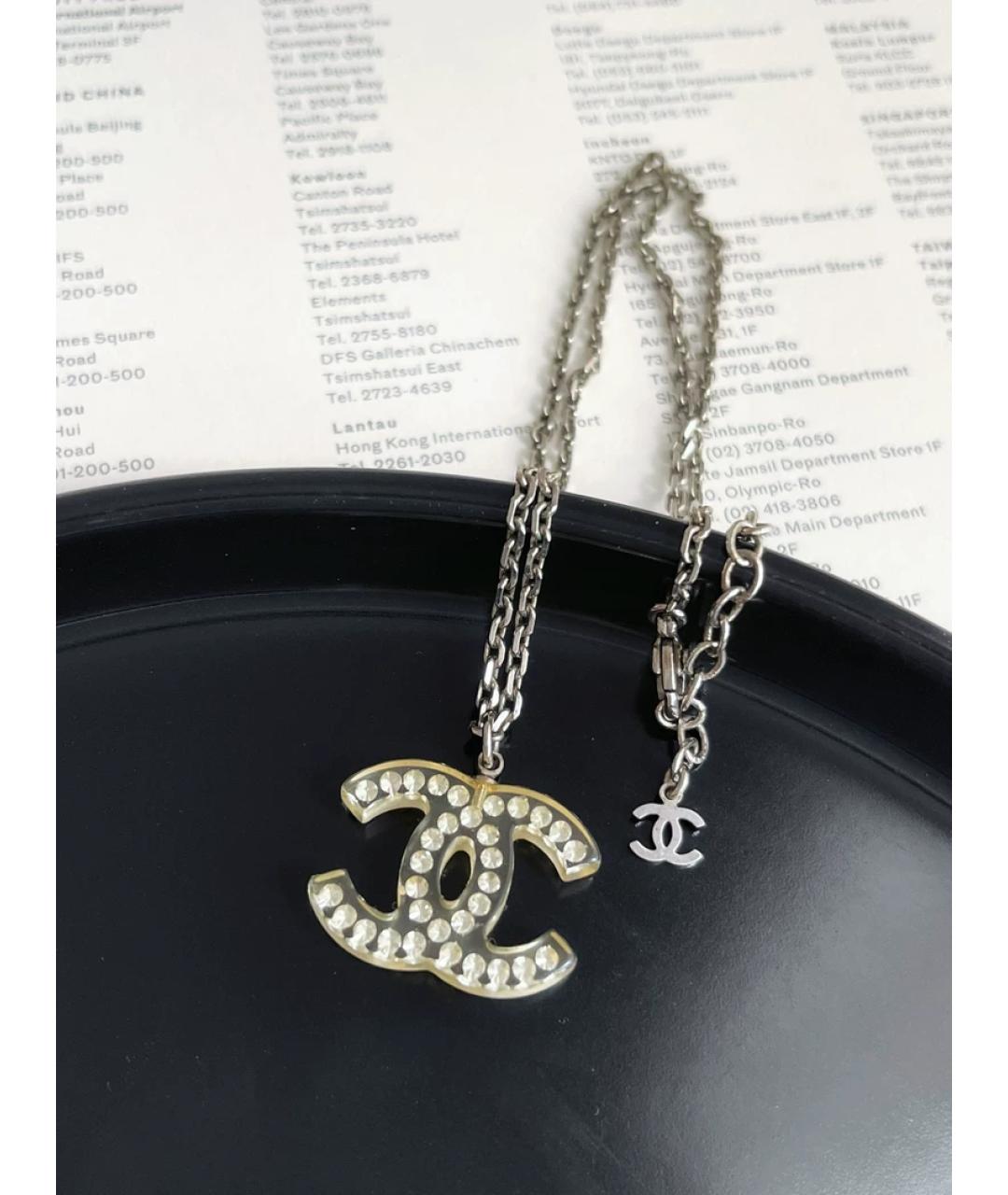 CHANEL Серебрянный металлический кулон, фото 5