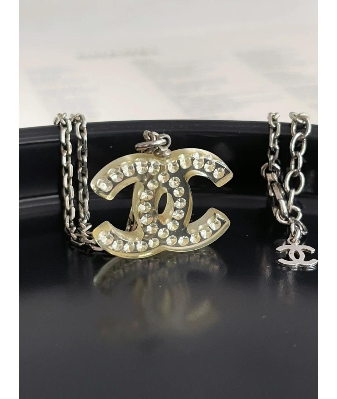 CHANEL Серебрянный металлический кулон, фото 4