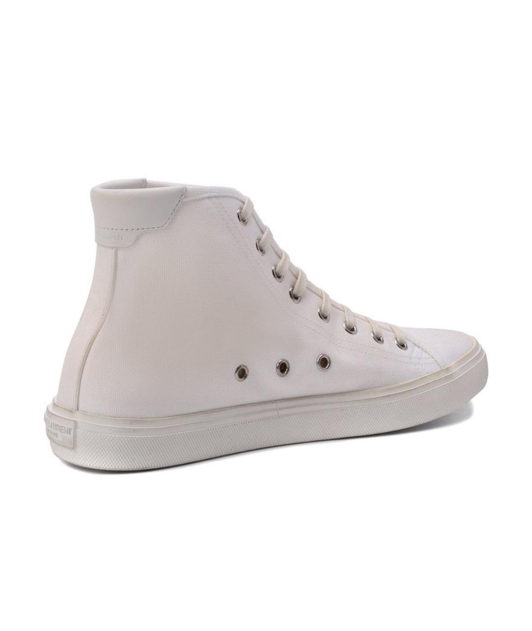 SAINT LAURENT Белые кожаные кеды, фото 2