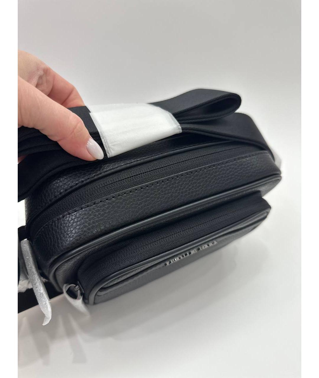 MICHAEL KORS Черная кожаная сумка на плечо, фото 5