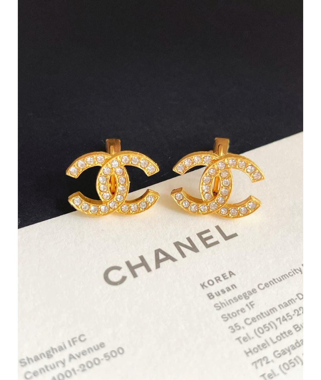 CHANEL Золотые серьги из желтого золота, фото 4