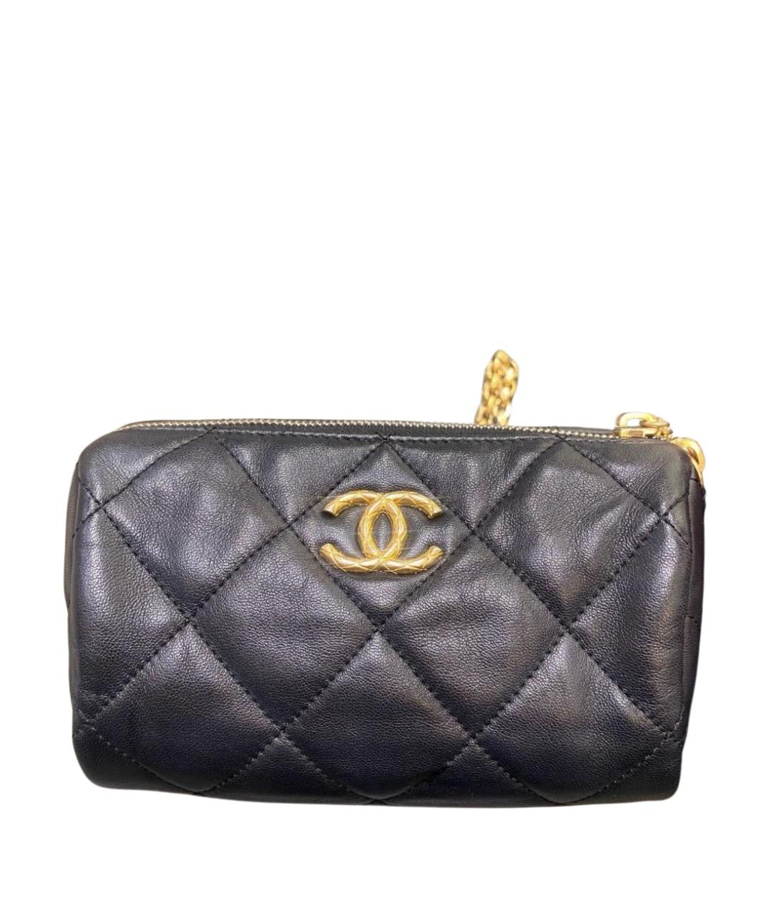 CHANEL Черная кожаная сумка через плечо, фото 1