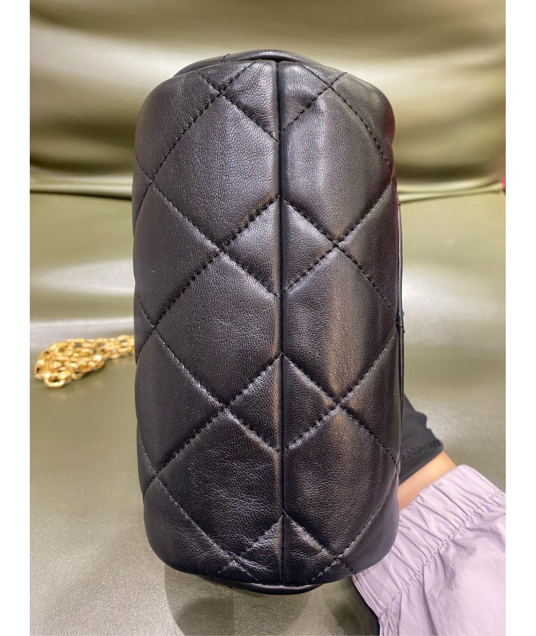 CHANEL Черная кожаная сумка через плечо, фото 5