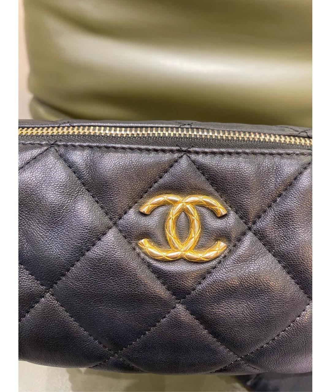 CHANEL Черная кожаная сумка через плечо, фото 7