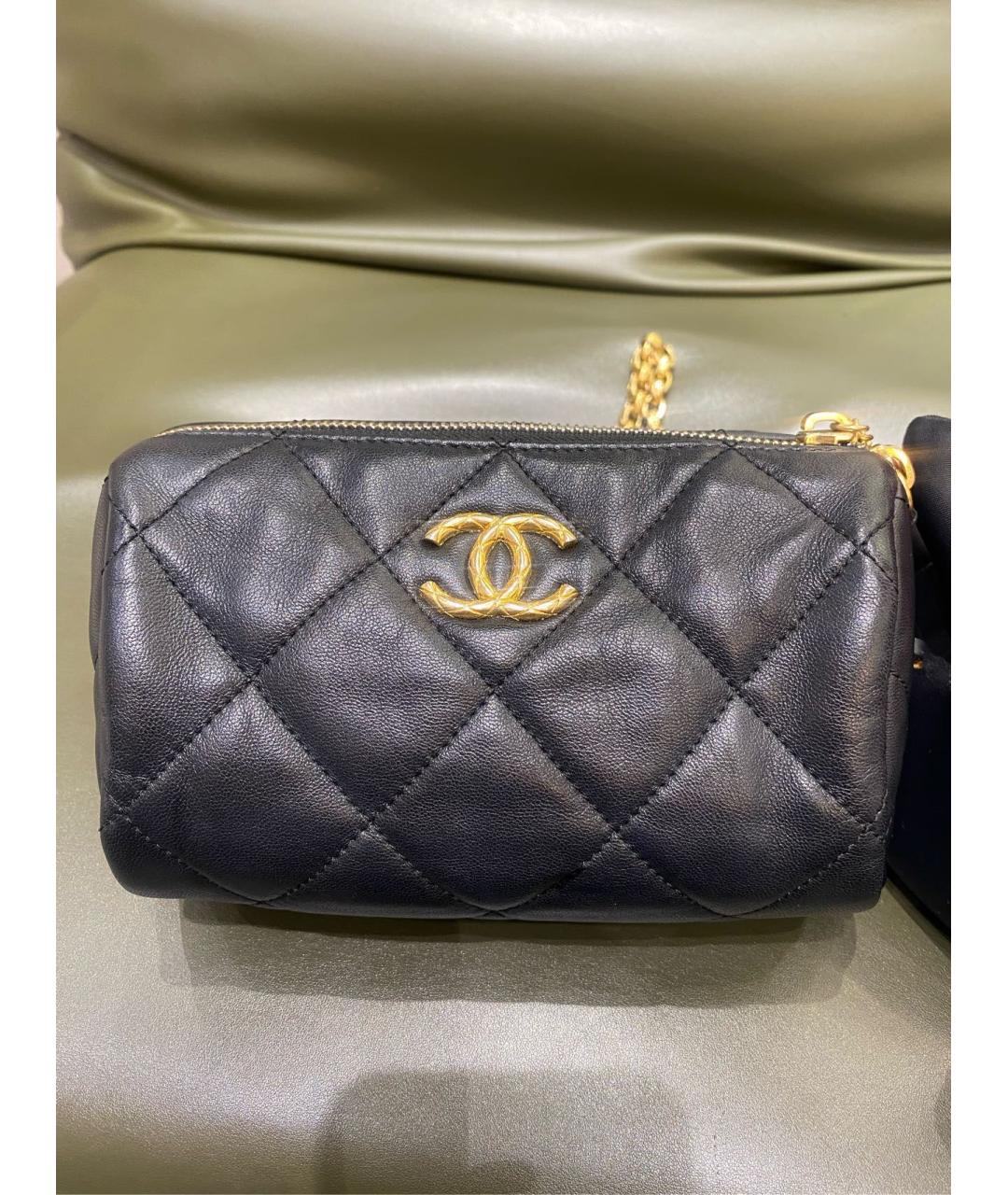 CHANEL Черная кожаная сумка через плечо, фото 3