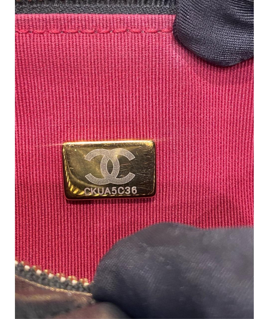 CHANEL Черная кожаная сумка через плечо, фото 8