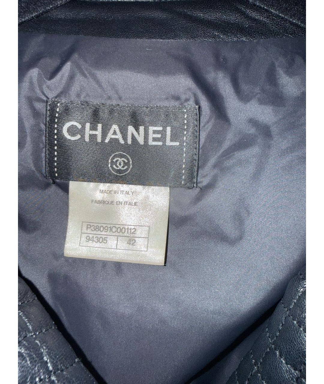 CHANEL Черная кожаная куртка, фото 5