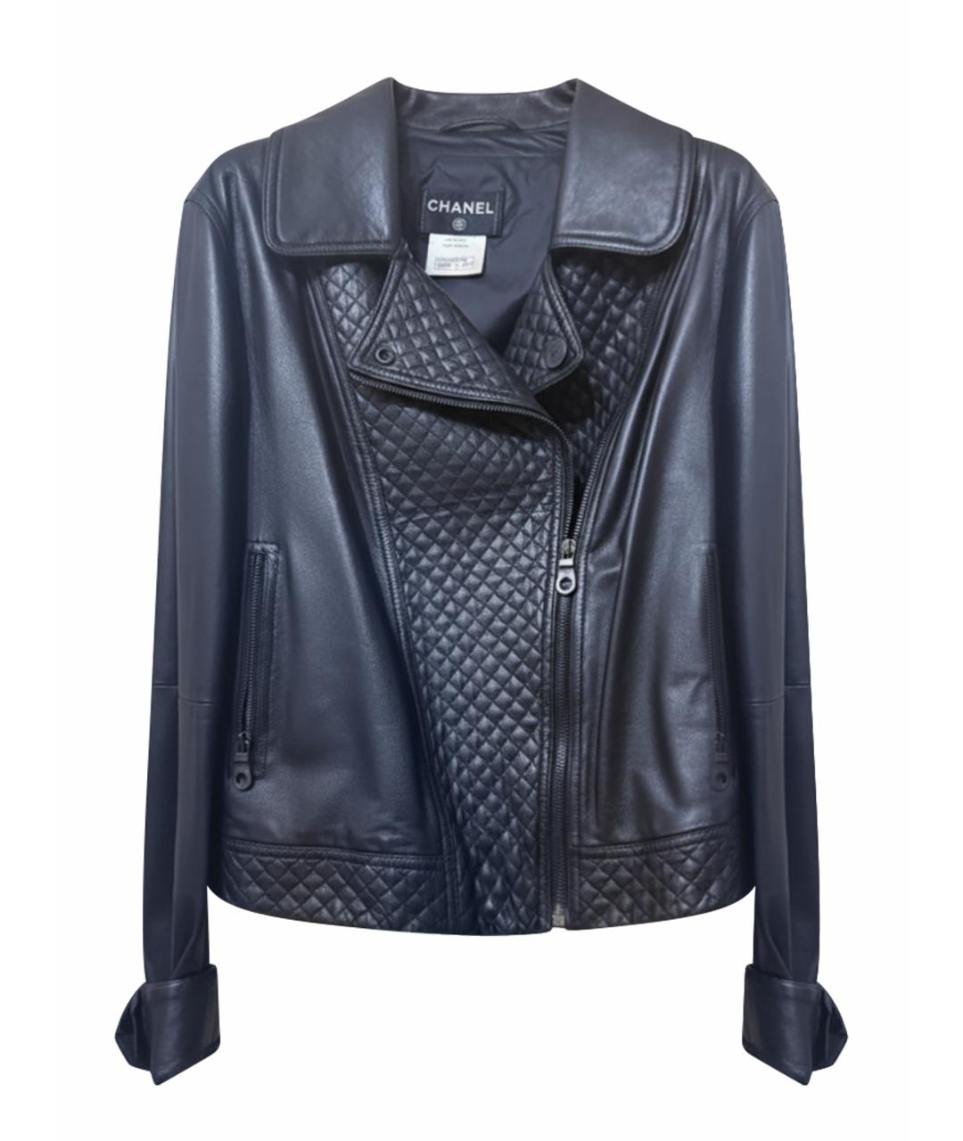 CHANEL Черная кожаная куртка, фото 1