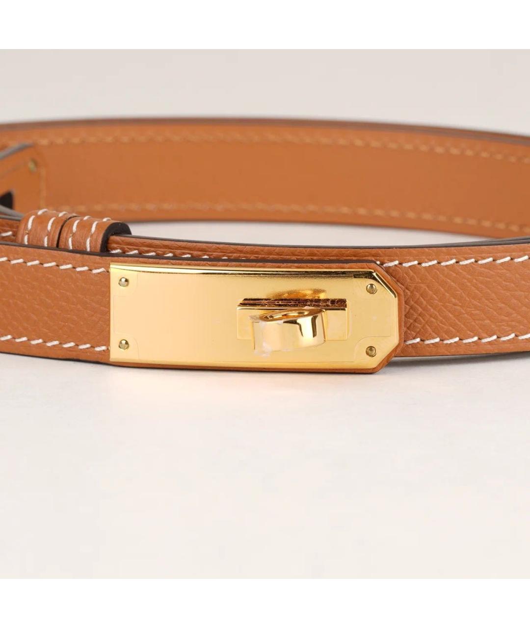 HERMES Коричневый кожаный ремень, фото 4