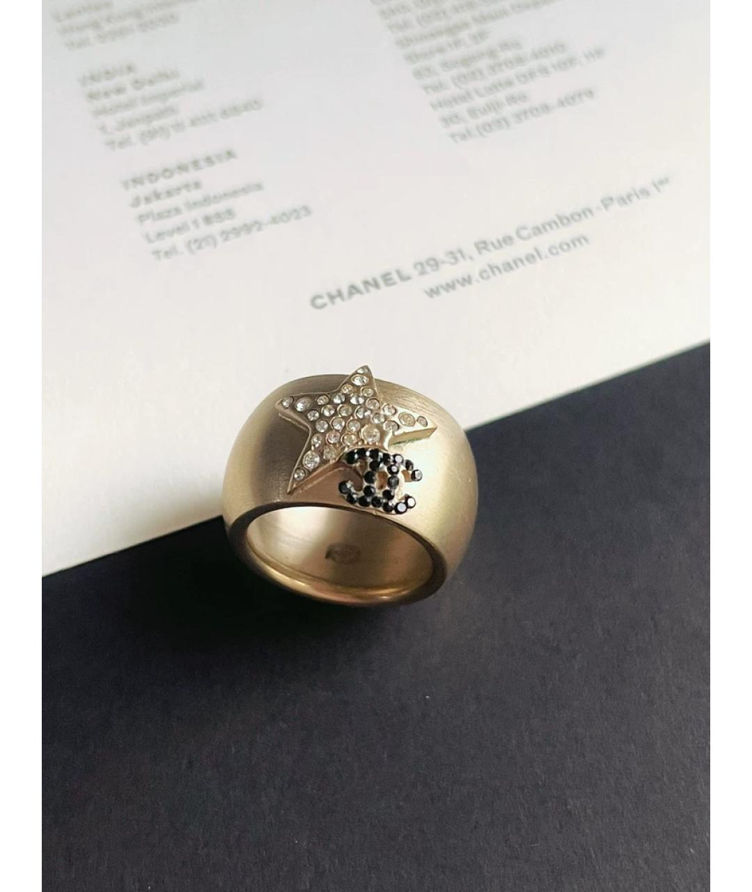CHANEL Золотое металлическое кольцо, фото 4