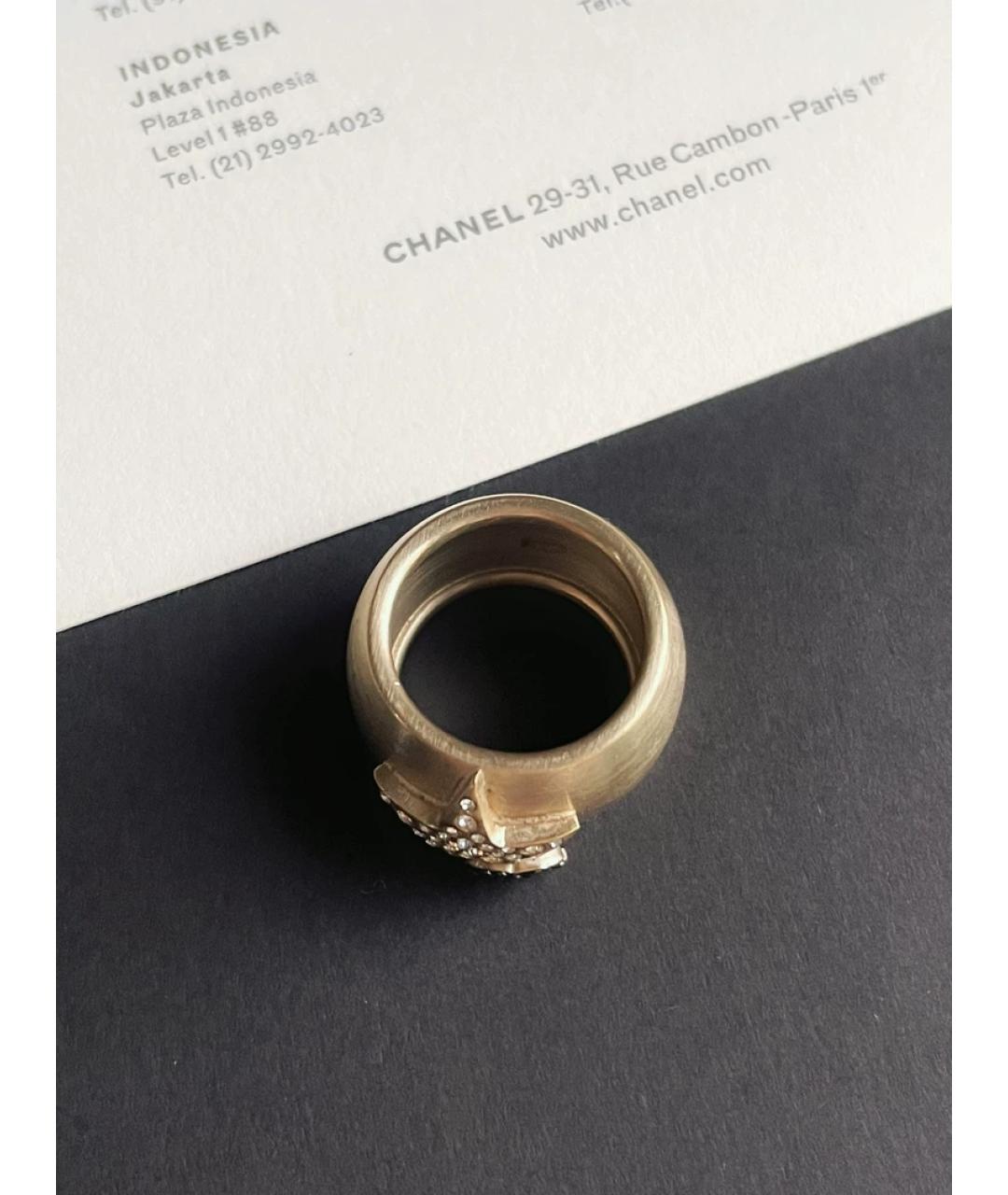 CHANEL Золотое металлическое кольцо, фото 2