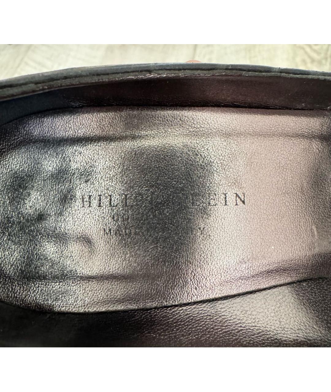 PHILIPP PLEIN Черные кожаные туфли, фото 7