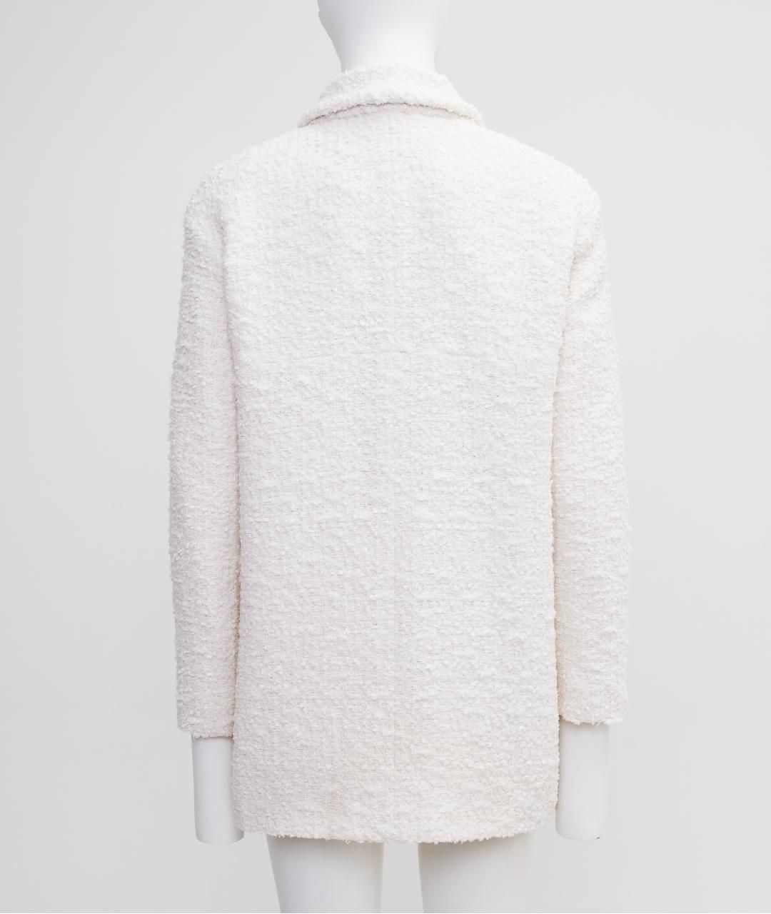 CHANEL Белый твидовый жакет/пиджак, фото 2