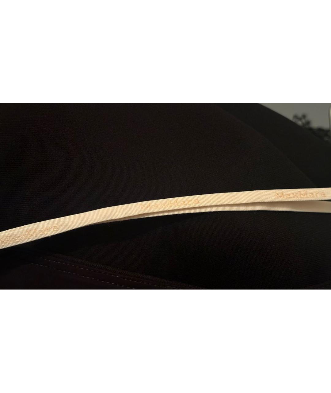 MAX MARA Черное полиэстеровое коктейльное платье, фото 8