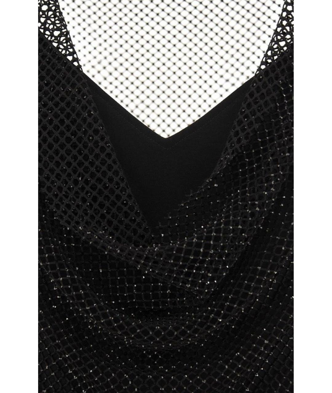 MAX MARA Черное полиэстеровое коктейльное платье, фото 4