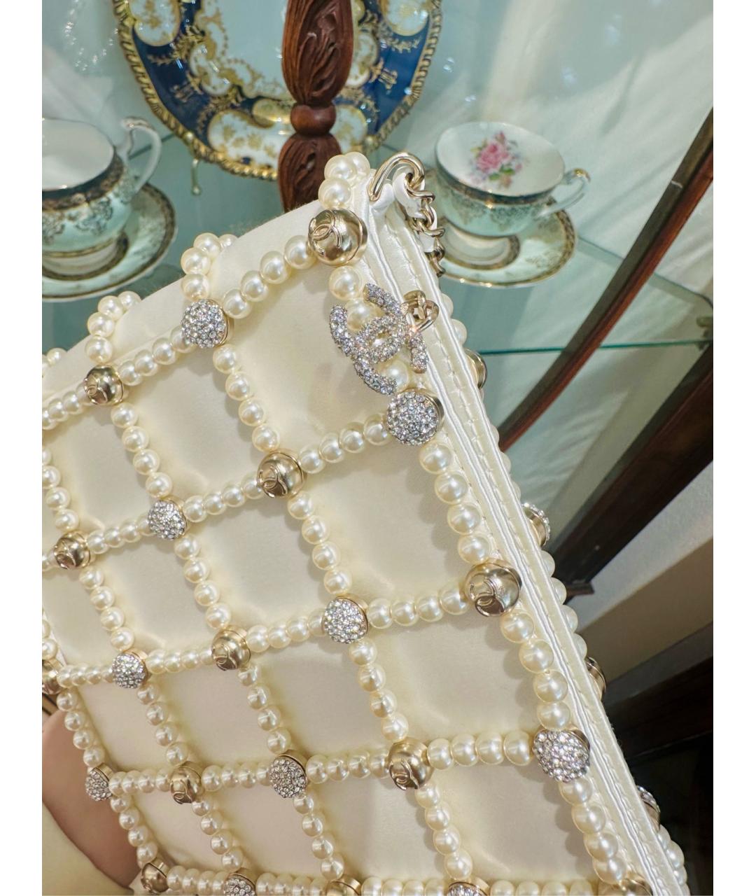 CHANEL Белая сумка через плечо, фото 5