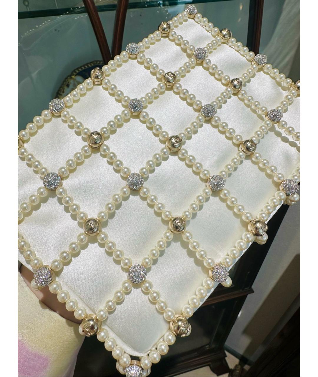 CHANEL Белая сумка через плечо, фото 6