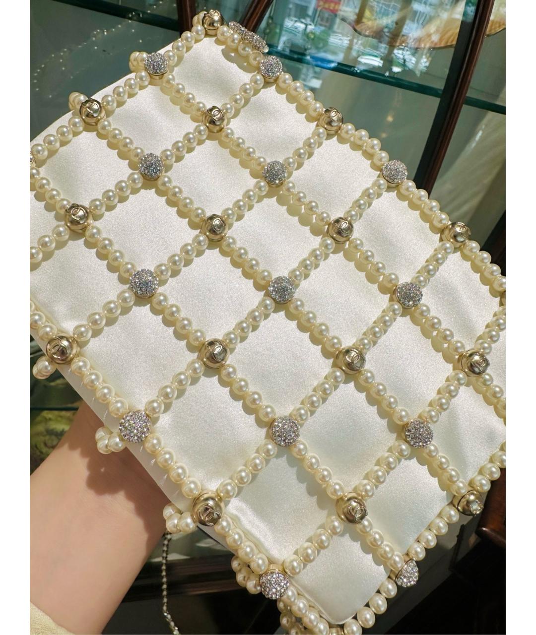 CHANEL Белая сумка через плечо, фото 4