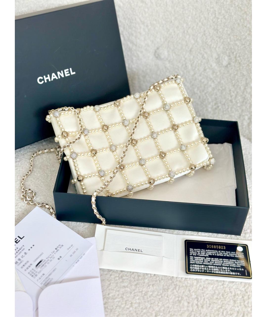 CHANEL Белая сумка через плечо, фото 2