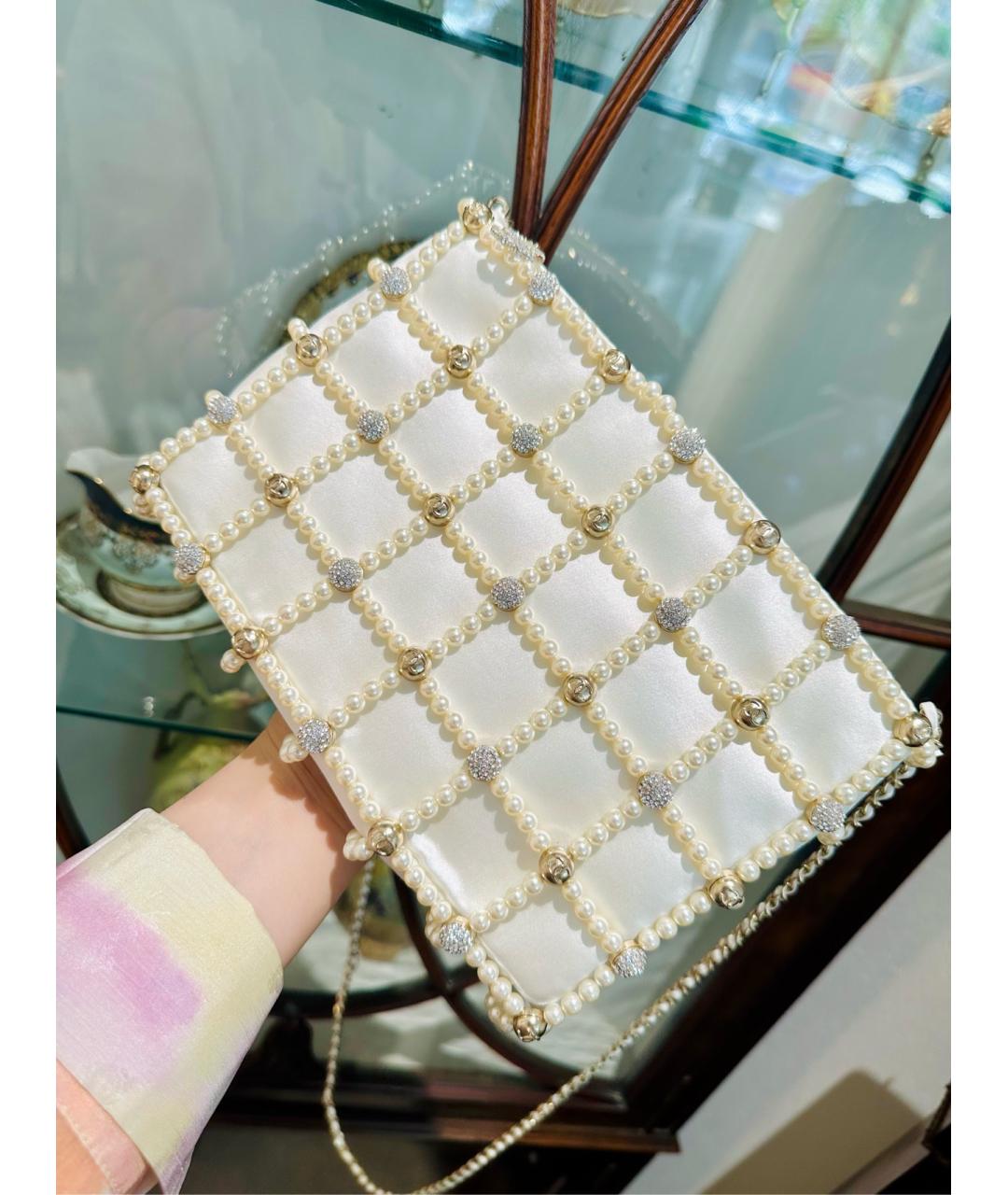 CHANEL Белая сумка через плечо, фото 3