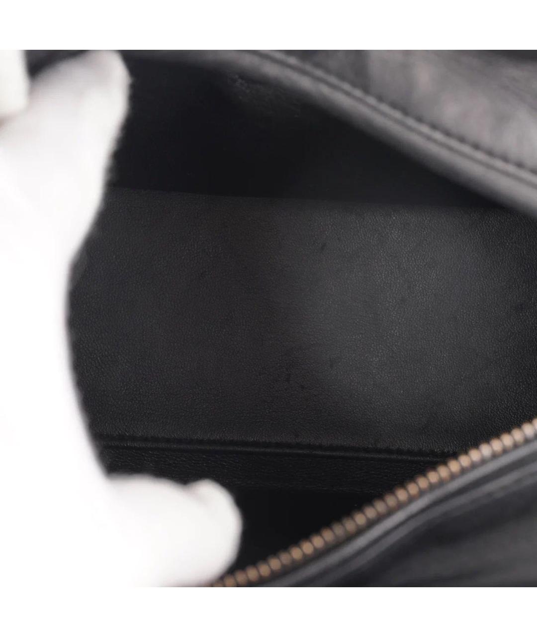 CHRISTIAN DIOR Черная кожаная сумка с короткими ручками, фото 7