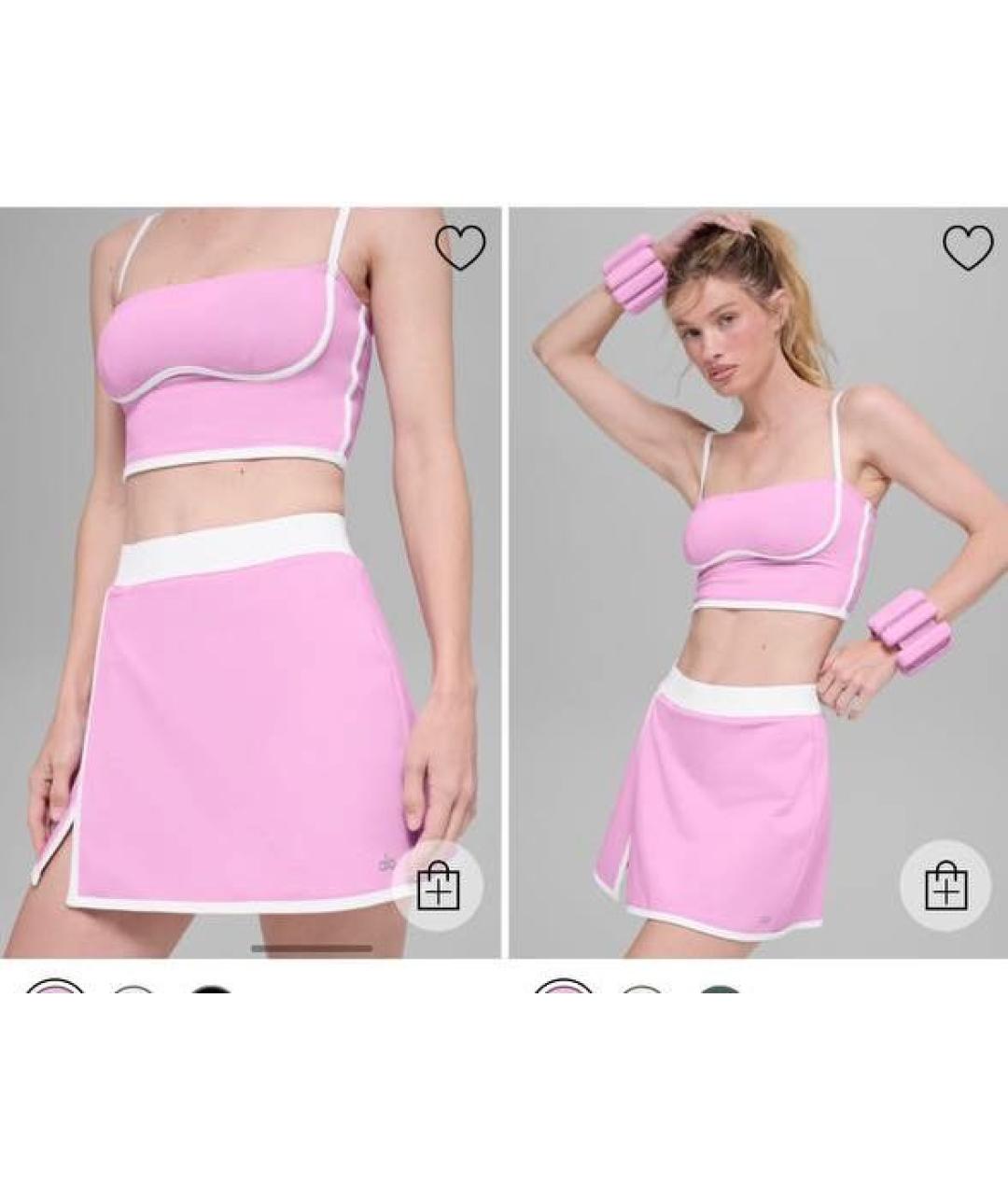 ALO YOGA Розовая вискозная майка, фото 3