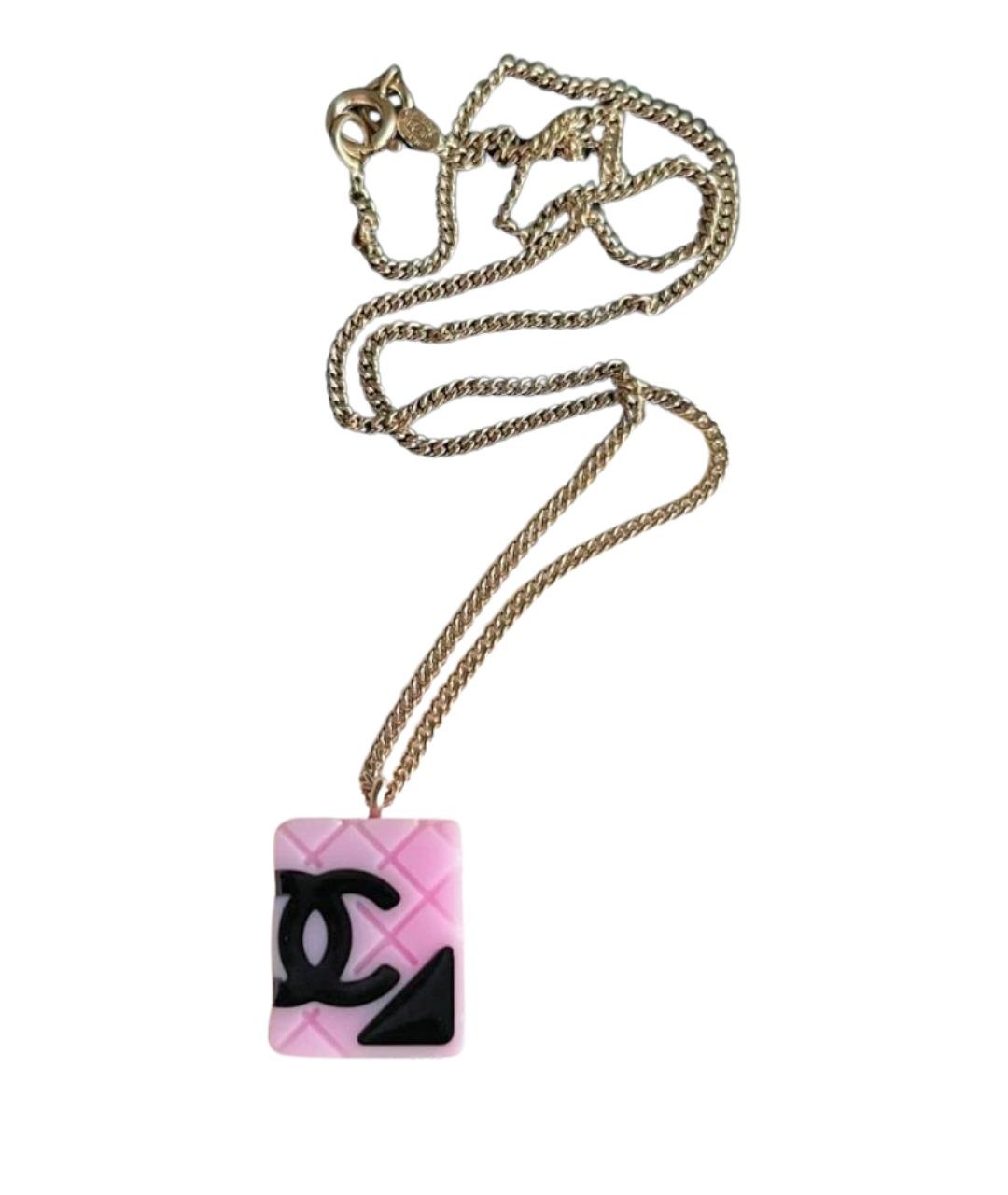 CHANEL Розовая пластиковая подвеска, фото 1