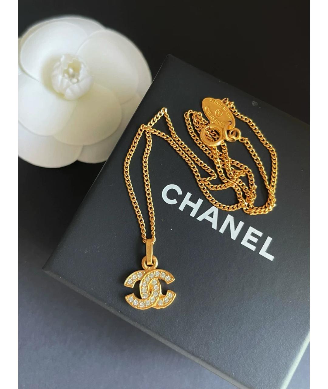 CHANEL Золотая металлическая подвеска, фото 5