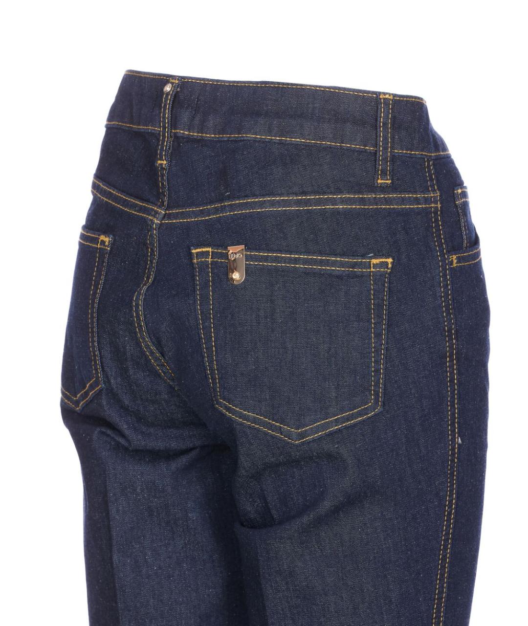 LIU JO Синие хлопковые прямые джинсы, фото 3