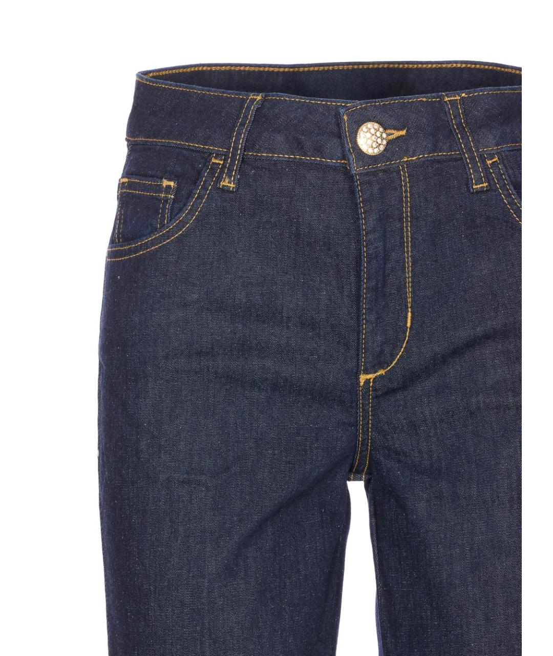 LIU JO Синие хлопковые прямые джинсы, фото 2