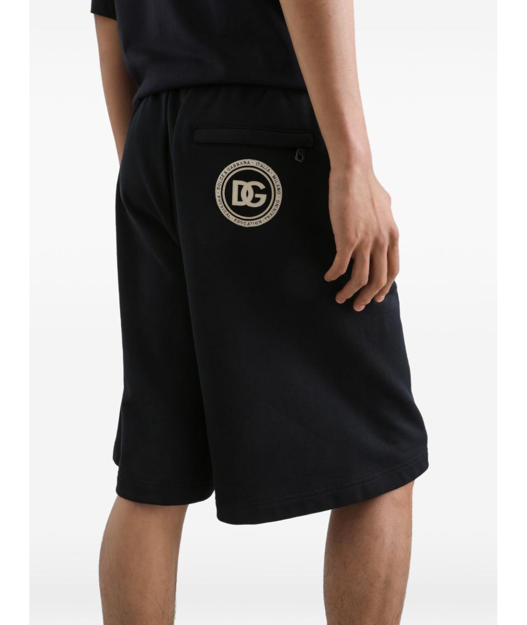 DOLCE&GABBANA Синие хлопковые шорты, фото 4