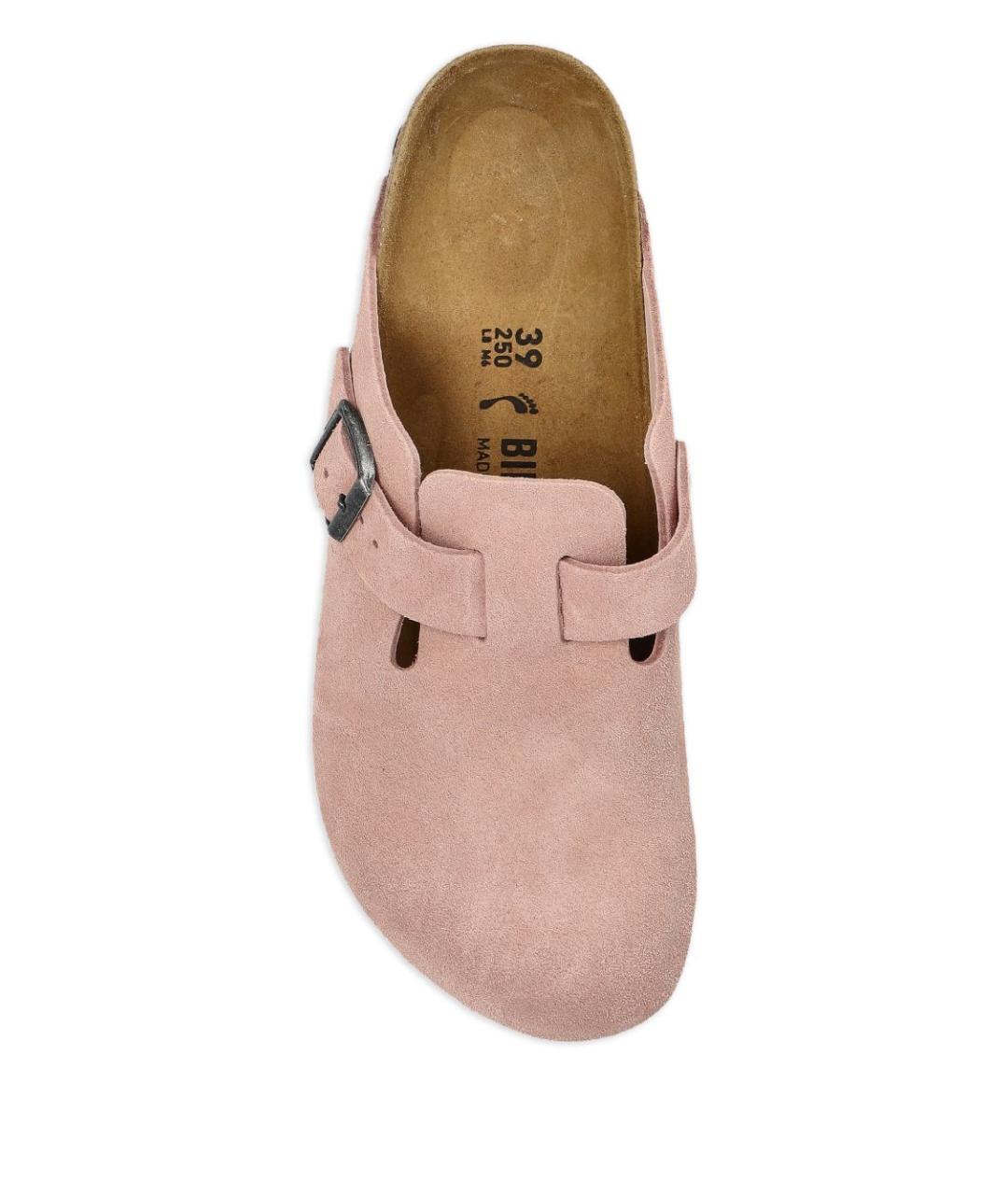 BIRKENSTOCK Розовые кожаные мюли, фото 5