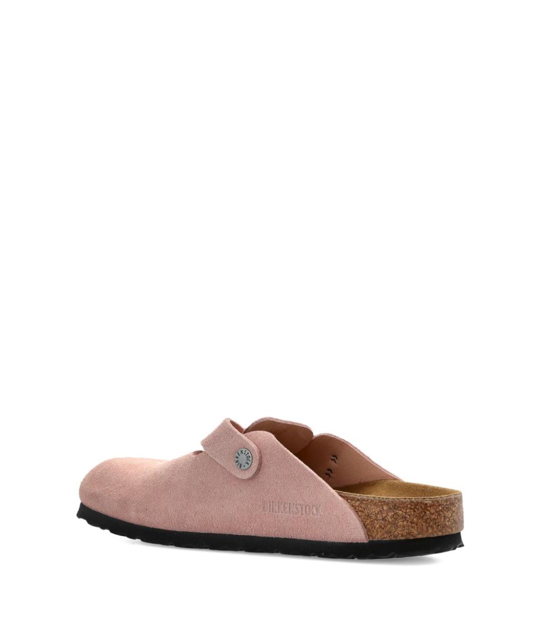 BIRKENSTOCK Розовые кожаные мюли, фото 4