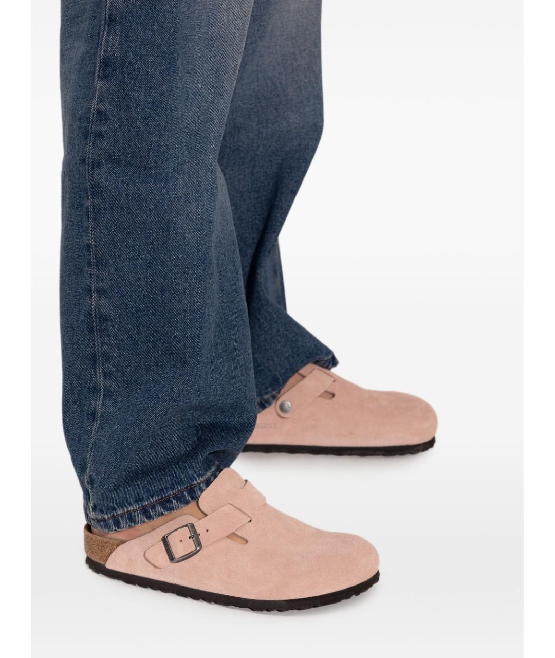 BIRKENSTOCK Розовые кожаные мюли, фото 6