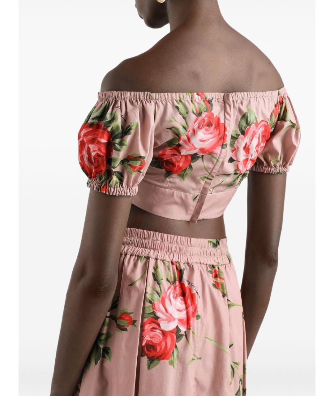 DOLCE&GABBANA Розовая хлопковая майка, фото 4